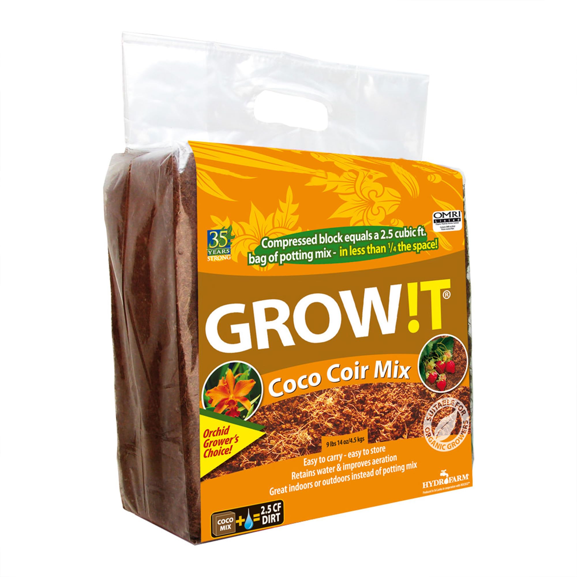 Amazon.com : GROW!T Organic Coco Planting Mix Block Outdoor Indoor